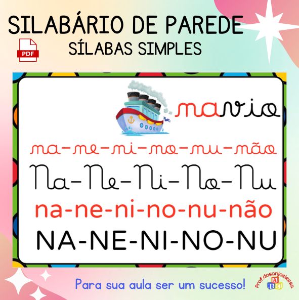 SILABÁRIO SIMPLES DE PAREDE