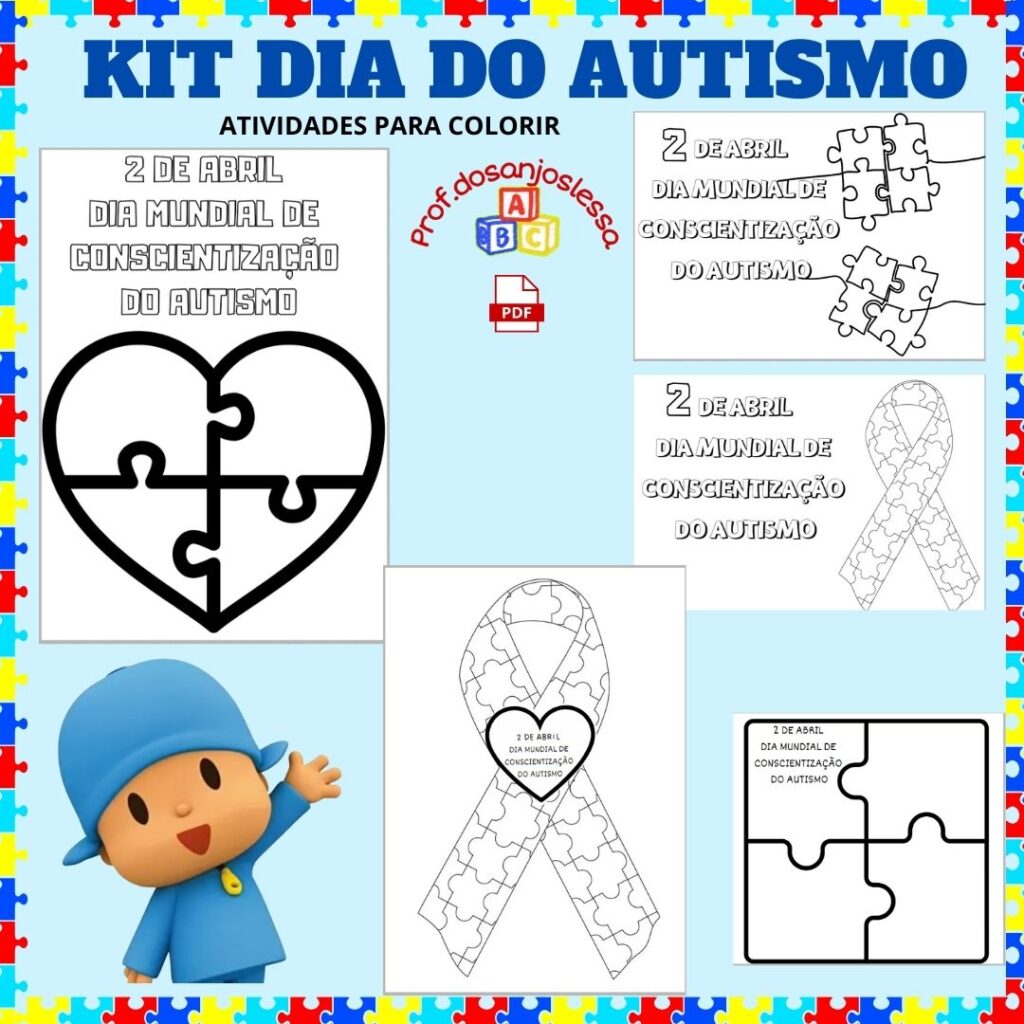 KIT DIA MUNDIAL DO AUTISMO - Lojinha - Pedagoga Dosanjoslessa