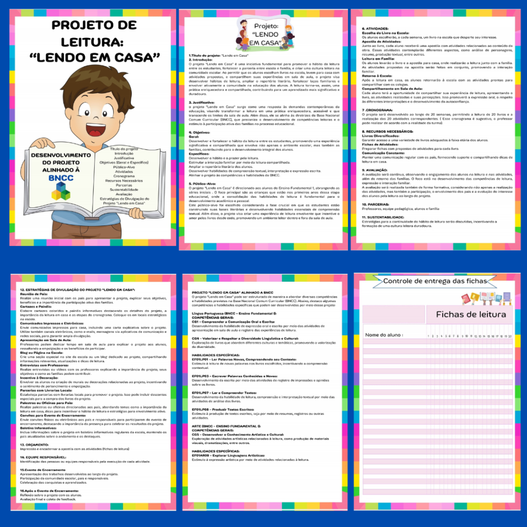 PROJETO DE LEITURA"LENDO EM CASA" - Lojinha - Pedagoga Dosanjoslessa